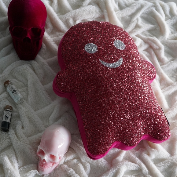 Halloween Rhinestone Ghost Pillow - Picture 2 of 6